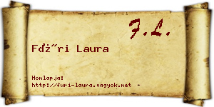 Füri Laura névjegykártya